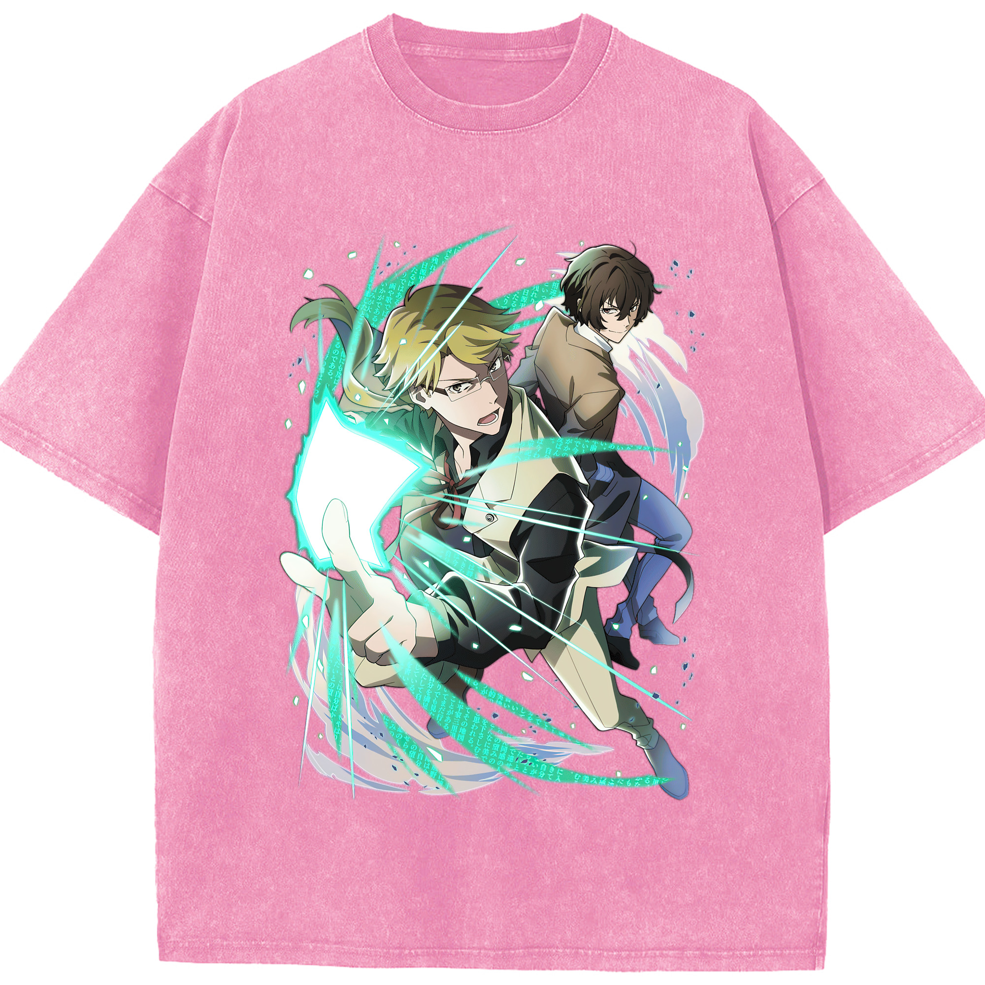 （画像用） 文豪ストレイドッグス Bungo Stray Dogs 綿100% ヴィンテージ風 半袖Tシャツ（フロントプリント）